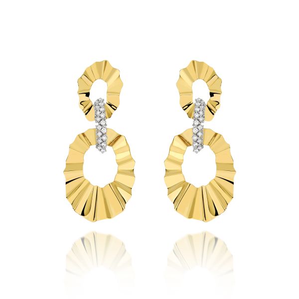BRINCO OURO AMARELO COM DIAMANTES