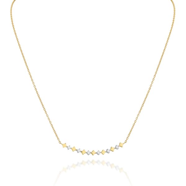 COLAR OURO AMARELO COM DIAMANTES