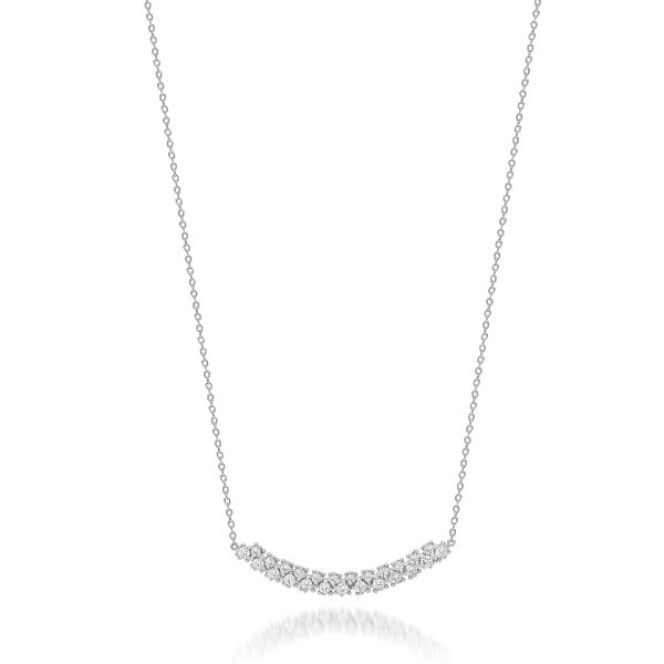 COLAR OURO BRANCO COM DIAMANTES