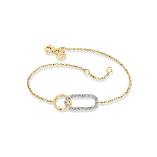 PULSEIRA OURO AMARELO COM DIAMANTES PACTO CONTRA FOME 